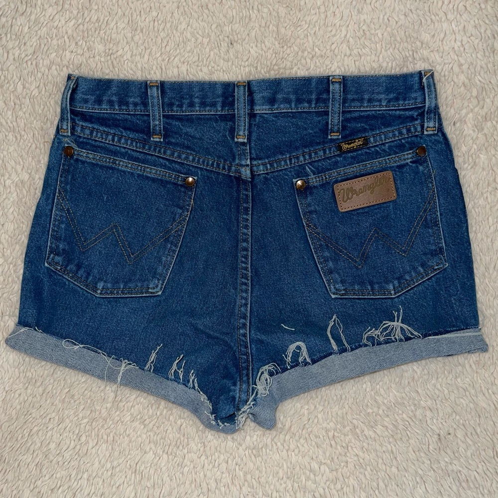 Distressed Vintage Wrangler Cut-Offs (Size M)